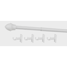 Карниз КАФЕ білий D13мм довжина 135-225см (1шт.) Bojanek  (Польща)