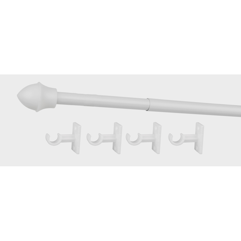 Карниз КАФЕ білий D13мм довжина 55-85см (1шт.) Bojanek  (Польща)