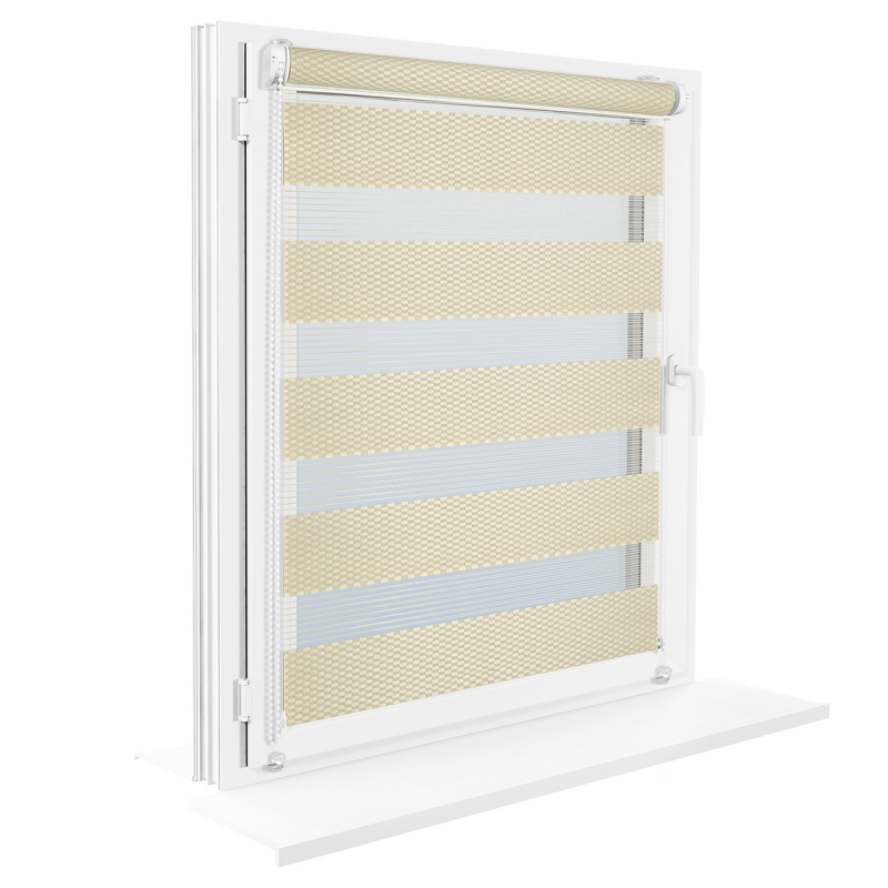 Тканинні ролети День-Ніч 38х150 бежевий колір 9 IMPULSO P+R (Польща) 