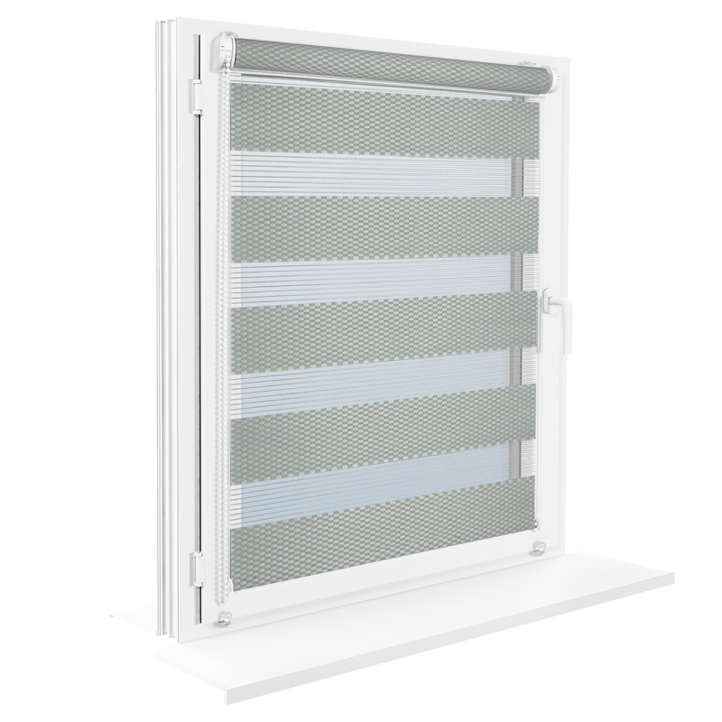 Тканинні ролети День-Ніч 38х150 сірий колір 13  IMPULSO P+R (Польща) 